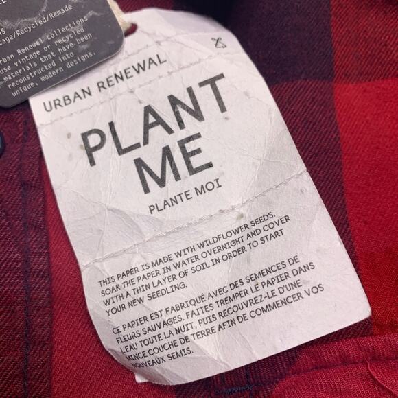 Urban Renewal Recycled Flannel in Red - Picture 4 of 8